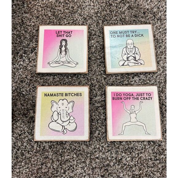 Zen yoga coasters C33 - Picture 1 of 3